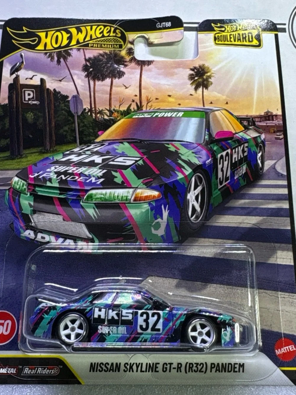 Hot wheels Nissan Skyline GT-R (R32) Pandem - Blue/Green Racing Car